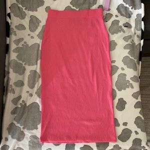 Bright Pink Pencil skirt bodycon cute